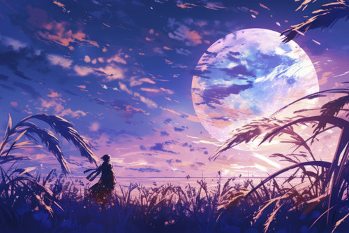 moon, landscape, old man, anime style --ar 3:2 --stylize 50 --niji 6 Job ID: c94f7aef-b26f-490c-9687.jpg