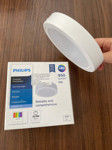 den downlight lap noi led philips dn027c led smartbright g3 9w led9 cw d150 6500k 950lm 03