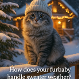 Cozy Cat in Winter Twilight