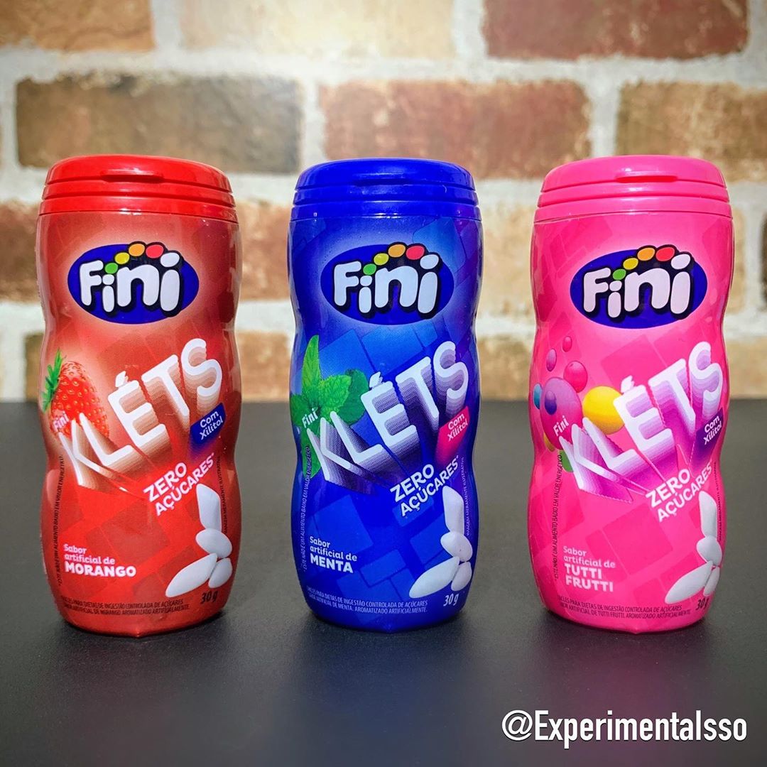 Bala Fini Klets Zero Açúcar 30g