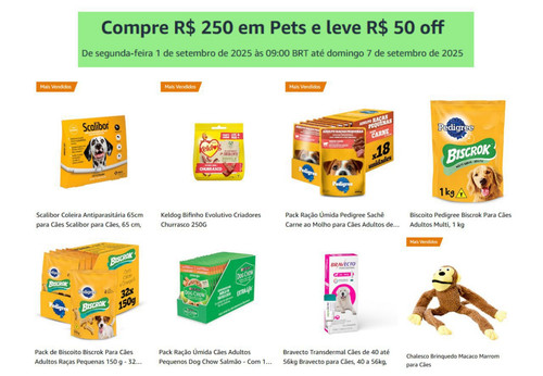 R$ 50 OFF em Compras acima de R$ 250 para Produtos PET.jpg