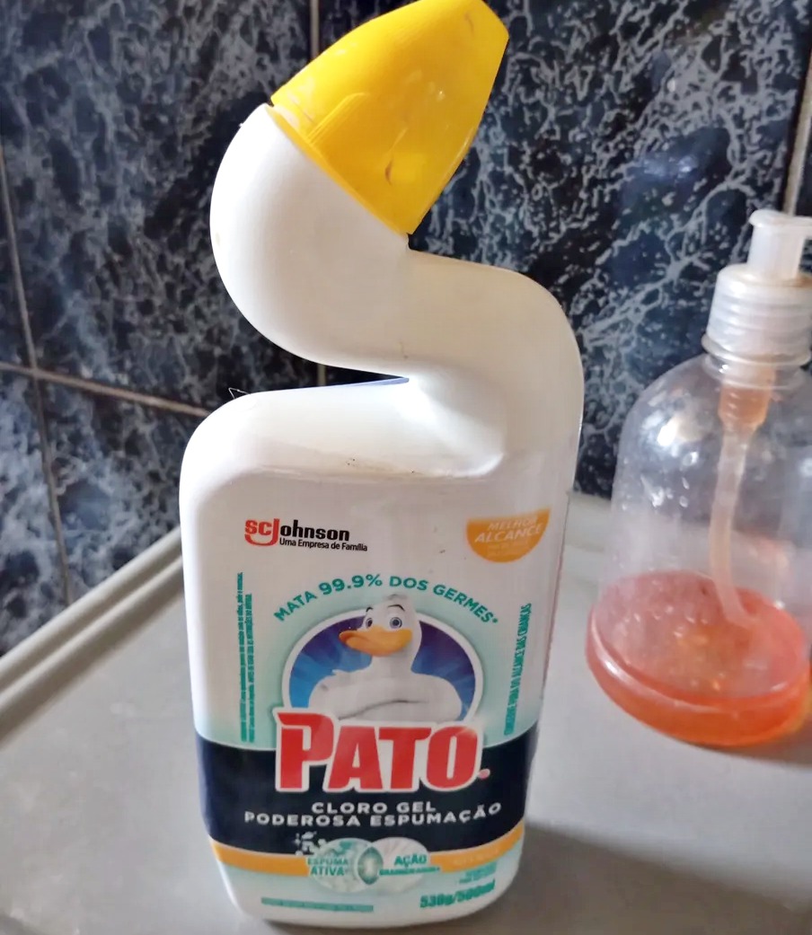 3 Pato Limpador Sanitário Desinfetante Cloro Gel, Citrus, Poderosa Espumação, 500ml