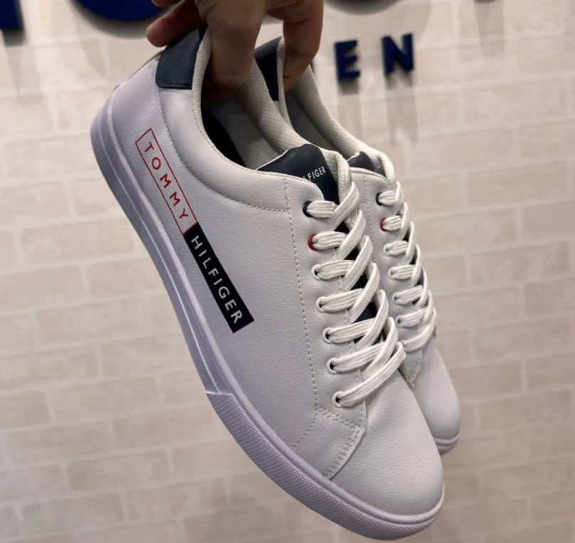 Tênis Tommy Hilfiger Couro Hockney 12y Branco Masculino