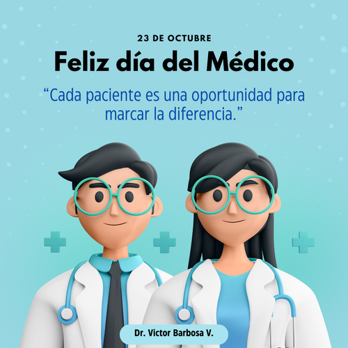 Post Instagram Día del Doctor Ilustrado Verde Azulado.png