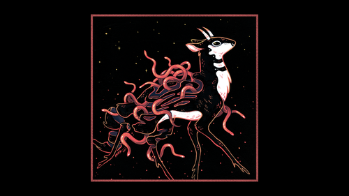 a cartoon of a deer with a bunch of worms.png