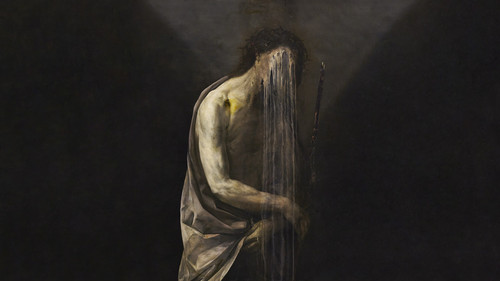 a painting of a man with a dripping face.jpg