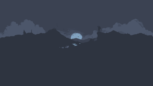 a moon over mountains and clouds.png