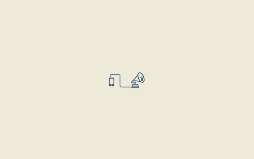 a blue and white drawing of a gramophone.png
