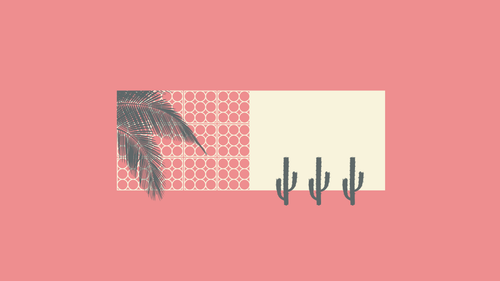 a palm tree and cactus on a pink background.png