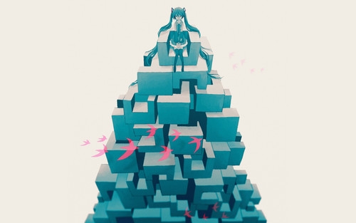 a cartoon of a girl sitting on a stack of boxes.jpg