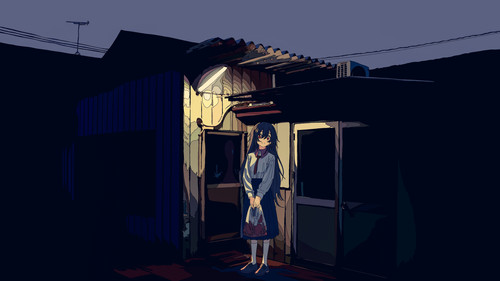 a cartoon of a girl standing in a doorway.jpg