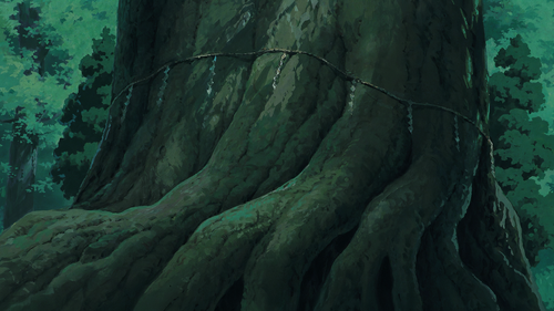 a tree trunk with a branch.png