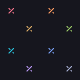 a group of colorful crosses.png