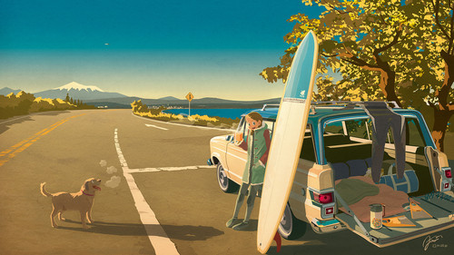 a man standing next to a car with a surfboard.jpg