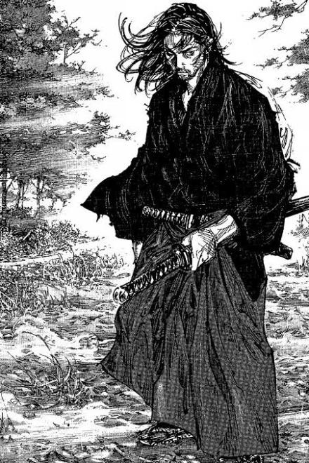 a black and white drawing of a man holding a sword.jpg
