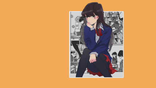 a cartoon of a girl sitting in a room with a group of people.png