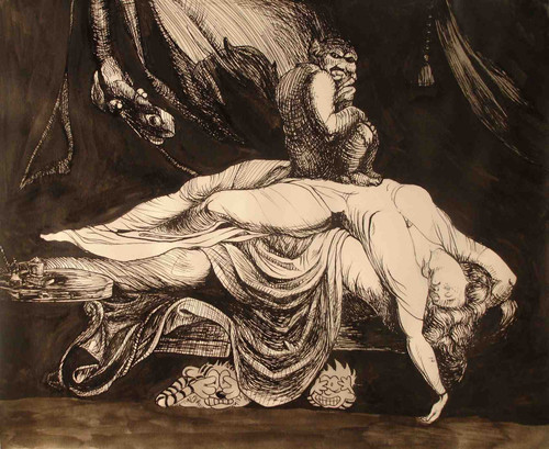 a drawing of a man and a woman lying on a bed.jpg