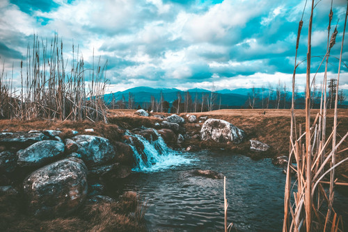 a small waterfall in a grassy area.jpg