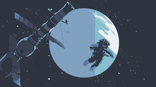 an astronaut in space with a satellite.png