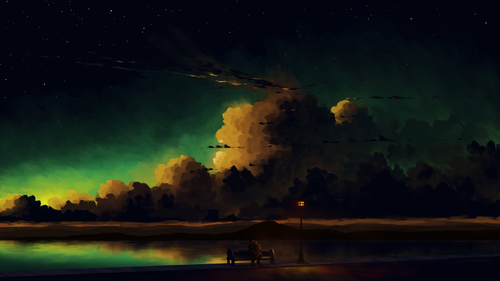 a person sitting on a horse next to a lamp post.png