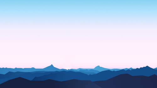 a blue and pink sky over a mountain range.png