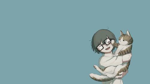 a cartoon of a girl holding a cat.jpg