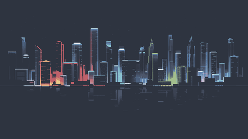 a city skyline with water reflection.png