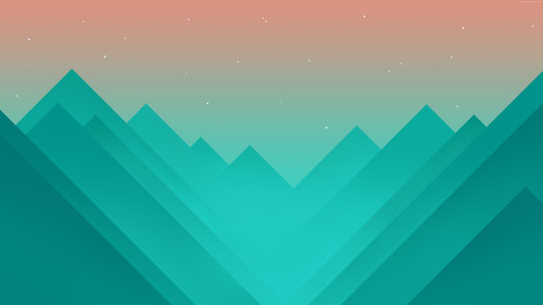 a green mountains with pink and blue sky.jpg