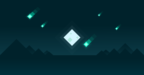 a video game screen with a diamond and green lights.png
