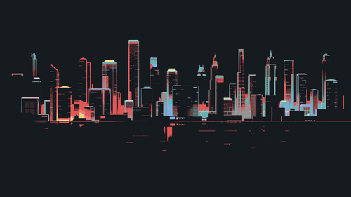 a city skyline with many buildings.png