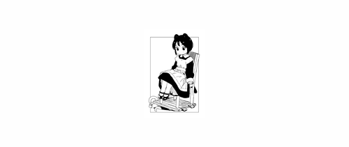 a cartoon of a girl sitting in a rocking chair.png