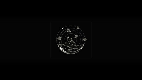 a black background with a white line drawing of a mountain and planets.jpg
