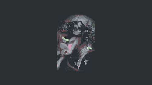 a cartoon of a woman with butterflies.png