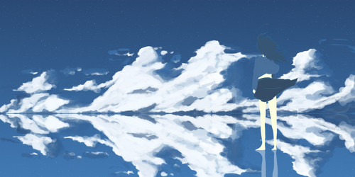 a cartoon of a girl looking at clouds.jpg