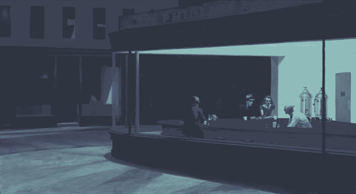 a group of people standing at a bar.png