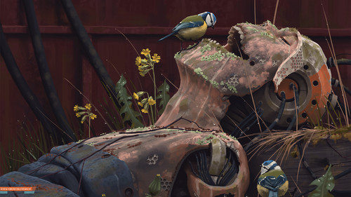 a bird on a statue.jpg
