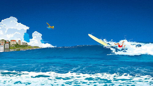 a couple of planes flying over a wave.jpg