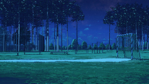 a park with benches and trees at night.jpg