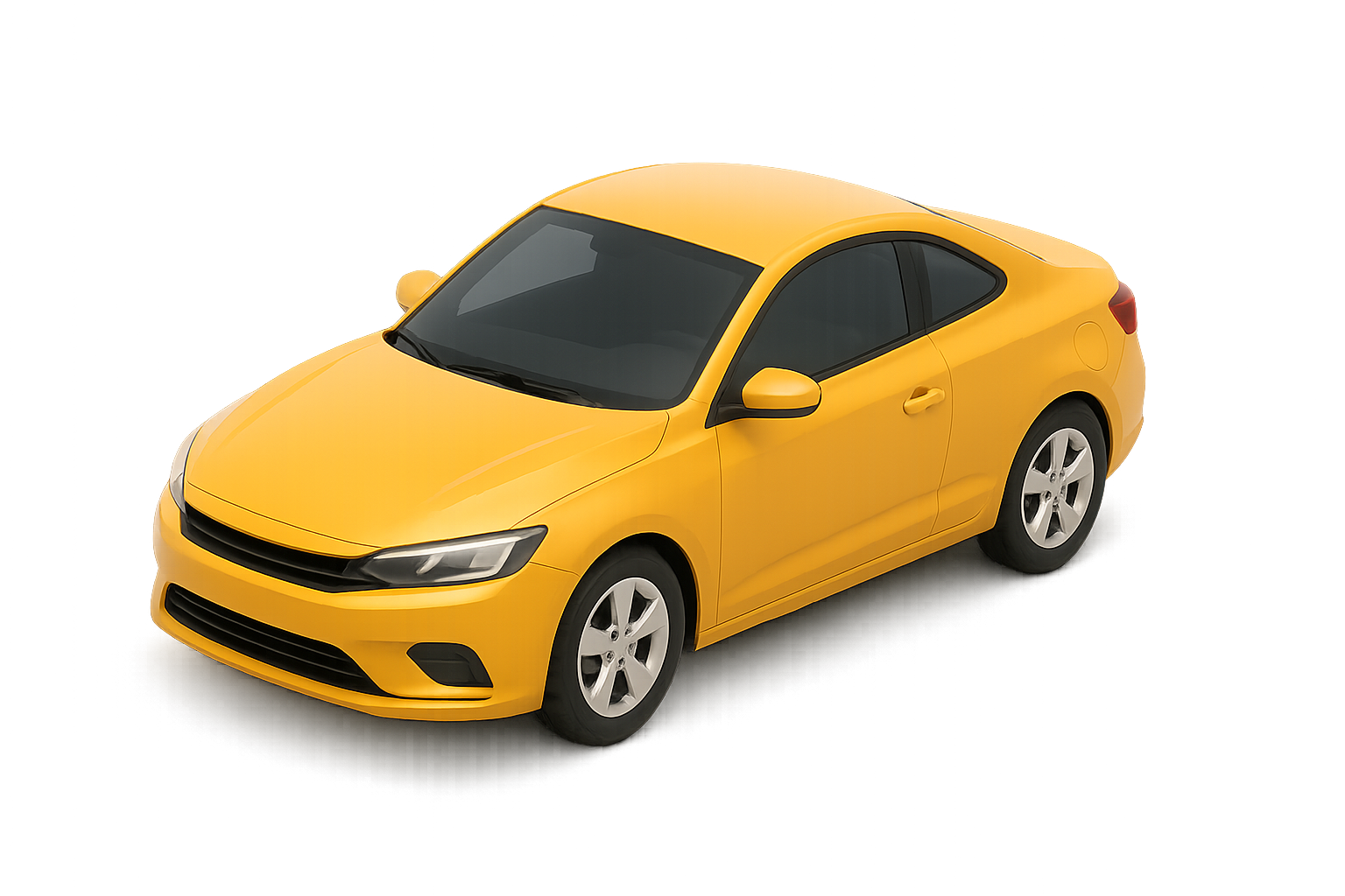 Yellow crossover car