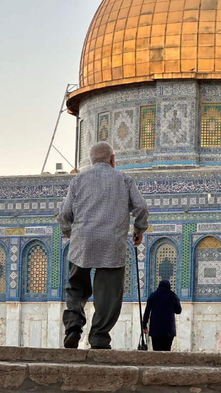 باحات المسجد الأقصى المبارك قبل قليل ....