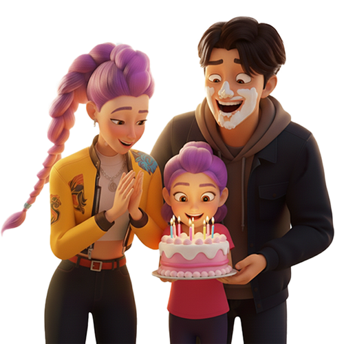rumi family celebrate birthday.2