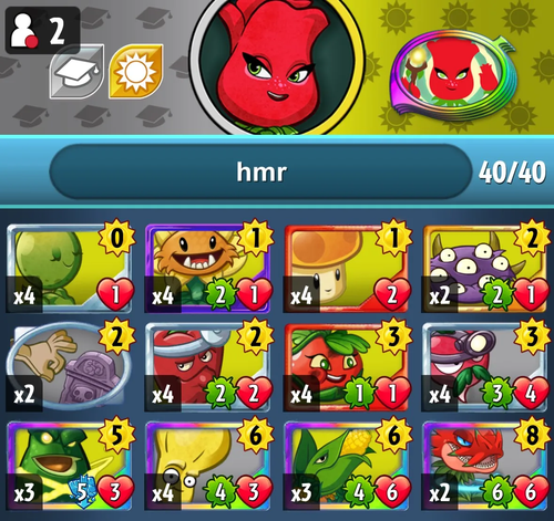 Midrange
Spark cost: 61,200 (expensive)
Keep the game stabilized with Pepper + Buddy and your powers, and then take over the mid and late game with your top-end cards. Primal Sunflower and Sun-Shroom create quick wins and are cheap Eyespore/Cob fodder