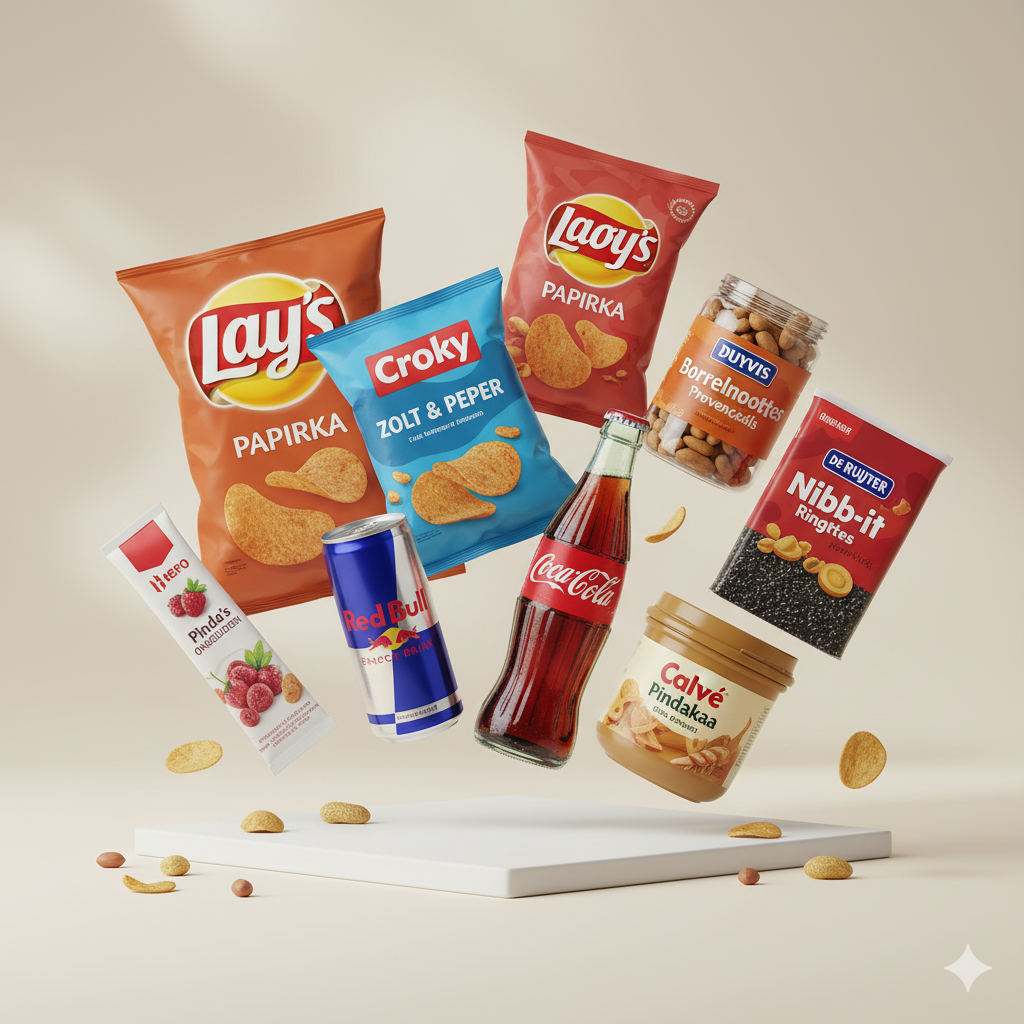 Boodschappen en producten online vergelijken op een laptop