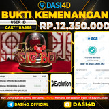 BUKTI KEMENANGAN 07 OKTOBER 2025 DI  SICBO   RP.12.350.000