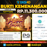 BUKTI KEMENANGAN 07 OKTOBER 2025 DI  MAJESTIC EMPIRE  RP.11.300.000
