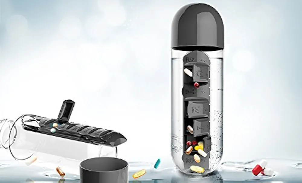 Pill Organizer Water Bottle Image 5