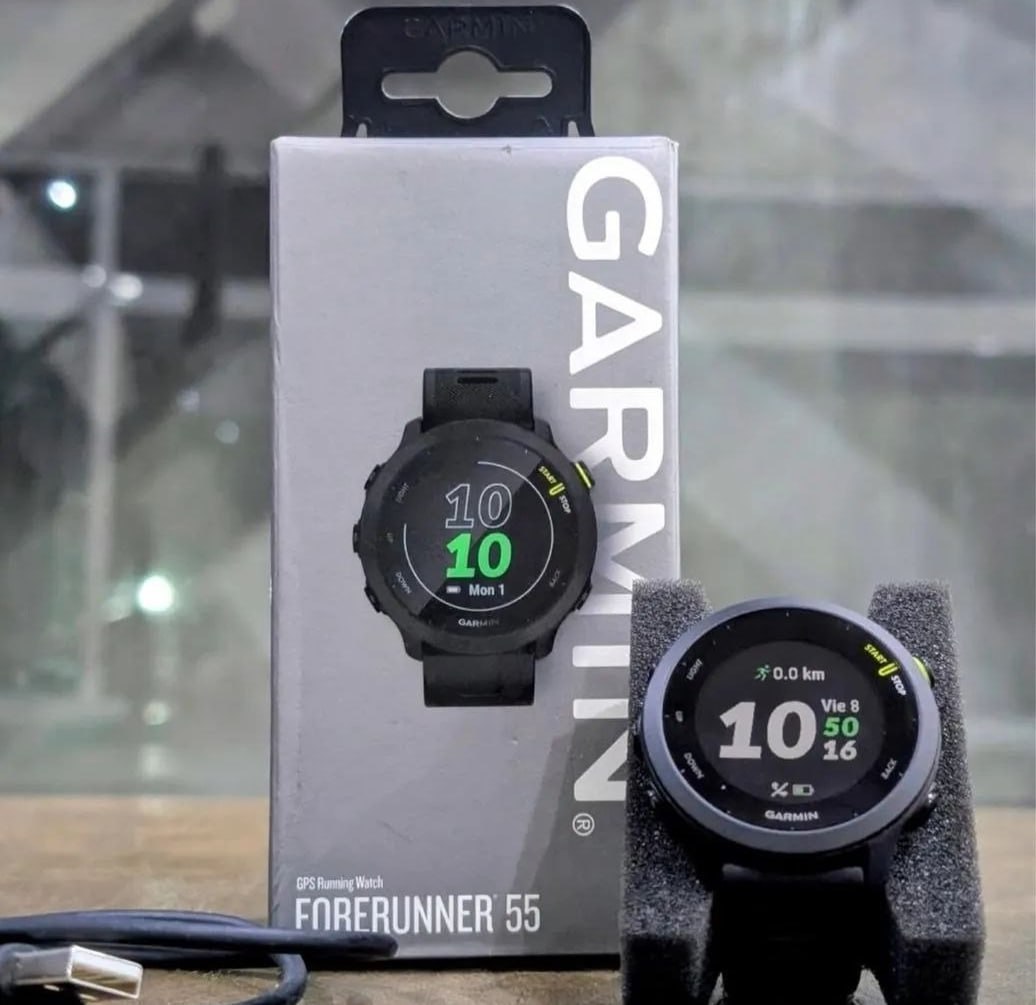 Garmin Relógio Forerunner 55 Preto 42mm com Monitor Cardíaco de Pulso e GPS Garmin Relógio Forerunner 55 Preto 42mm com Monitor Cardíaco de Pulso e GPS