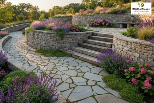 20+ Stunning Garden Path Ideas Using Natural Stones.jpg