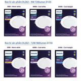 den downlight am tran sieu mong led philips dl262 ec rd d125 d150 9w 12w 6500k 4000k 3000k do day 18