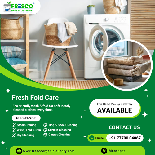 Let Fresco Organic Laundry in Banjara Hills do the work Fresh, folded.